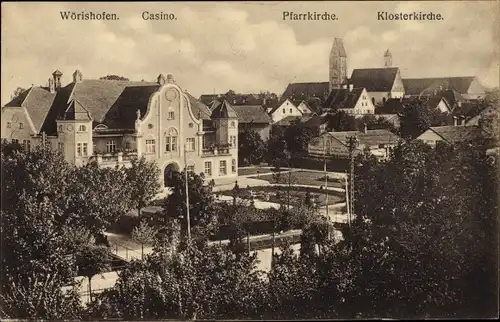 Ak Bad Wörishofen im Unterallgäu, Casino, Pfarrkirche, Klosterkirche