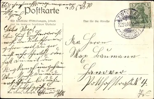 Ak Zwickau in Sachsen, Markt mit Marienkirche