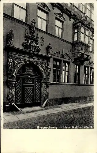 Ak Braunschweig in Niedersachsen, Haus Reichstraße 3