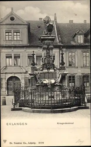 Ak Erlangen in Mittelfranken Bayern, Kriegerdenkmal