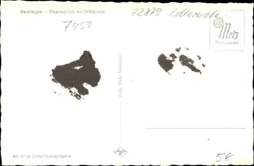 Ak Hechingen im Zollernalbkreis, Obertorplatz mit Stiftskirche