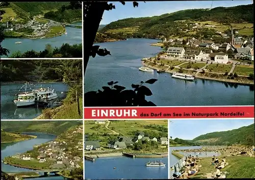 Ak Einruhr Simmerath in der Eifel, Rursee, Obersee, Naturpark Nordeifel