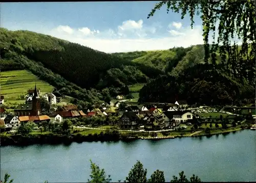 Ak Einruhr Simmerath in der Eifel, Rursee, Blick auf die Berge