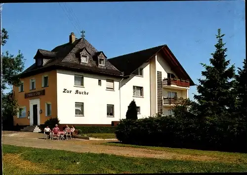 Ak Mittelstrimmig im Hunsrück, Gasthaus Pension Zur Buche, Karte für Zimmer-Buchung