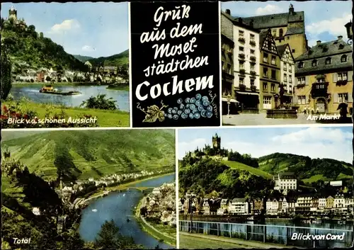 Ak Cochem an der Mosel, Am Markt, Blick von Cond