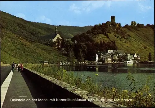Ak Beilstein an der Mosel, Karmelitenkloster, Burgruine Metternich