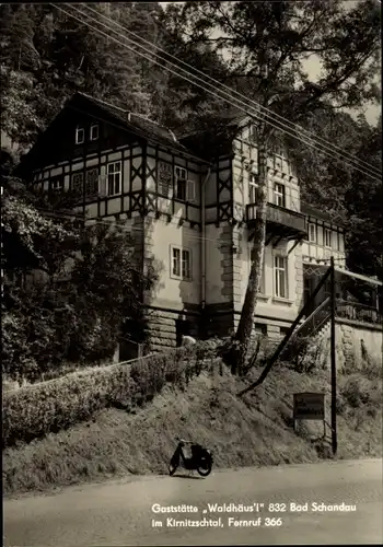 Ak Bad Schandau Sächsische Schweiz, Gaststätte "Waldhäusl", Kirnitzschtal