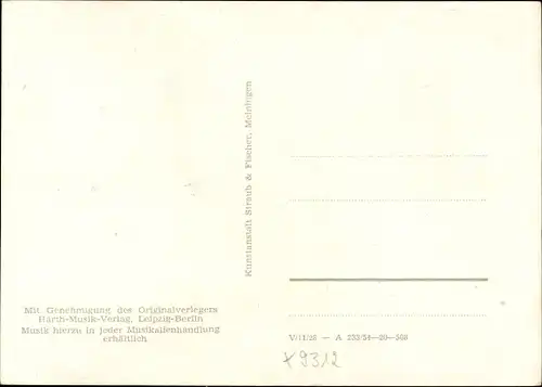 Lied Ak Oberwiesenthal im Erzgebirge, Waldpartie im Winter