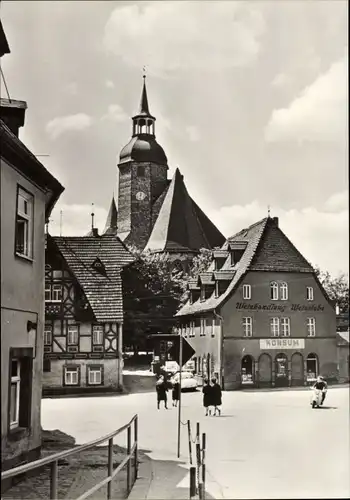 Ak Rochlitz an der Mulde, Petrikirche, Weinhandlung