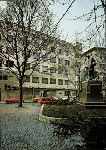 Ak Köln am Rhein, Generalsekretariat des Kolpingwerkes mit Kolpingdenkmal