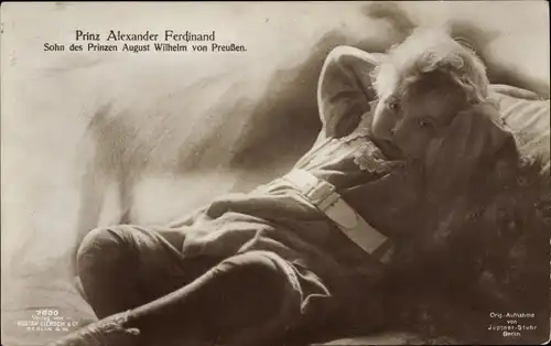 Ak Prinz Alexander Ferdinand, Sohn von August Wilhelm Prinz von Preußen, Portrait