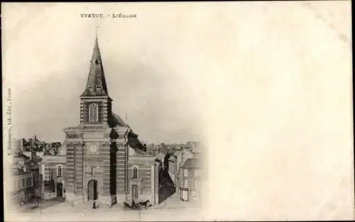 Ak Yvetot Seine Maritime, L'Eglise