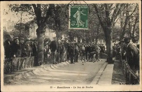Ak Asnières Hauts-de-Seine, Le Jeu de Boules