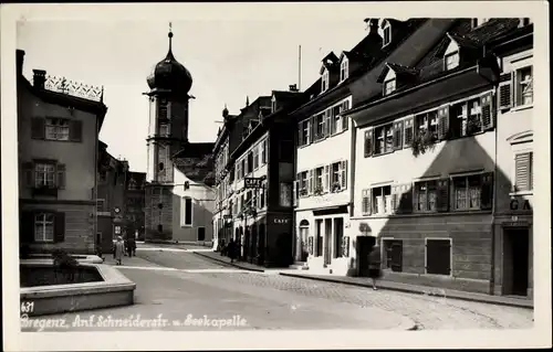 Ak Bregenz am Bodensee Vorarlberg, Anton Schneiderstraße, Seekapelle