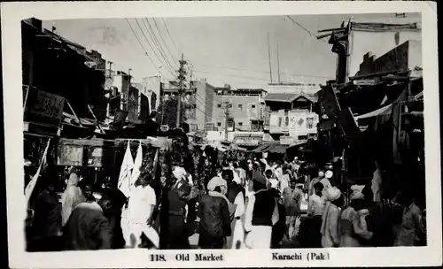 Foto Ak Karatschi Karachi Pakistan, Old Market