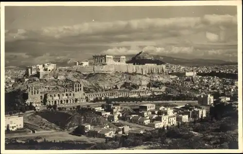 Foto Ak Athen Griechenland, Gesamtansicht, Akropolis