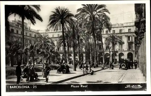 Ak Barcelona Katalonien Spanien, Plaza Real