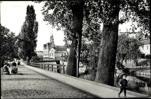 Ak Opole Oppeln Schlesien, Promenade