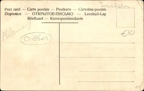 Luna Ak Großpostwitz in Sachsen, Totalansicht der Ortschaft