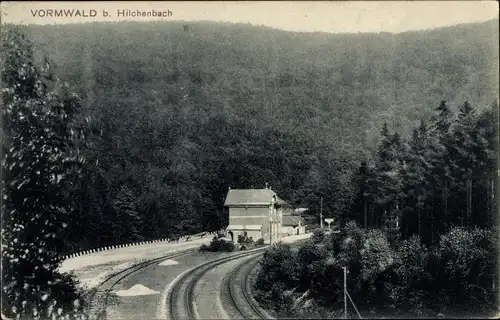 Ak Vormwald Hilchenbach in Westfalen, Bahnhof, Gleisseite