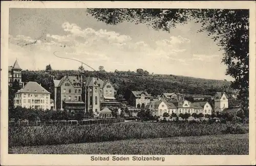 Ak Bad Soden Salmünster in Hessen, Stolzenberg, Blick auf den Ort