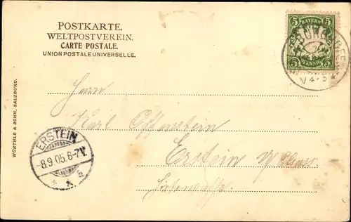 Ak Salzburghofen Freilassing in Oberbayern, Panorama, Kirche