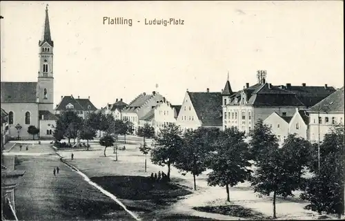 Ak Plattling in Niederbayern, Ludwigplatz