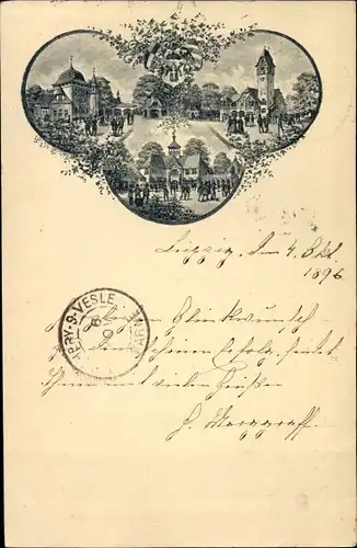 Litho Nürnberg in Mittelfranken, Bayerische Landesausstellung 1896