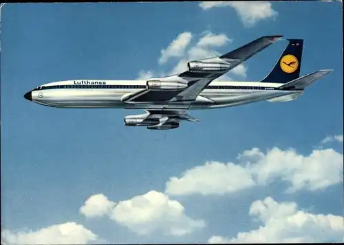 Ak Deutsches Passagierflugzeug, Lufthansa, Boeing 707 Intercontinental Jet