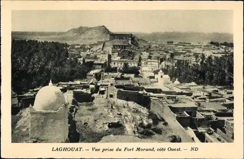 Ak Laghouat Algerien, Vue prise du Fort Morand, cote Ouest