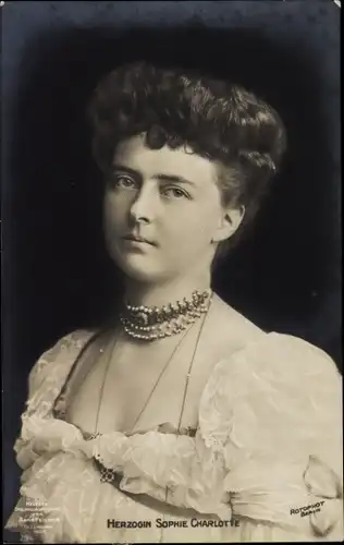 Ak Sophie Charlotte von Oldenburg, Ehefrau von Eitel Friedrich Prinz von Preußen, Portrait