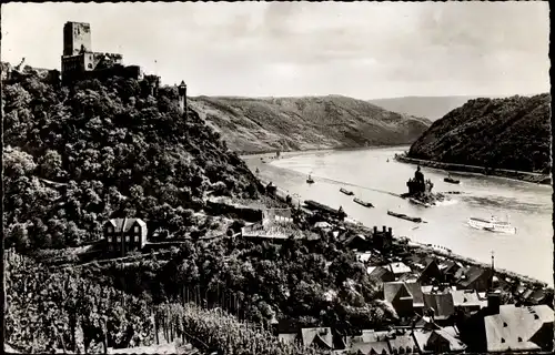 Ak Caub Kaub am Rhein, Ruine Gutenfels, Pfalz