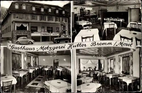 Ak Bremm an der Mosel, Gasthaus Metzgerei Hutter