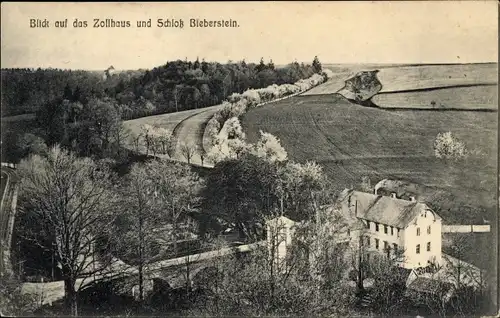 Ak Bieberstein Reinsberg in Sachsen, Zollhaus und Schloss Bieberstein