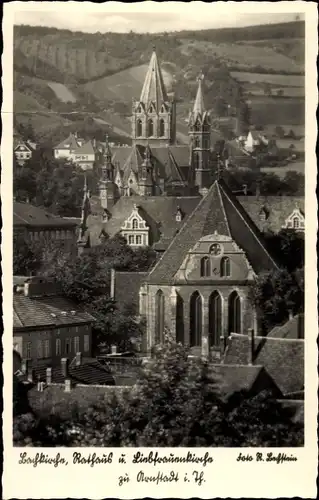 Ak Arnstadt in Thüringen, Bachkirche, Rathaus, Liebfrauenkirche