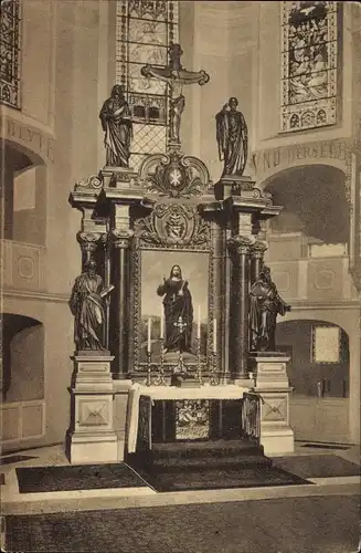 Ak Glauchau in Sachsen, Altar der St. Georgenkirche