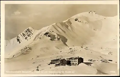 Ak Oberstdorf im Oberallgäu, Nebelhornbahn, Bergstation, Nebelhorngipfel