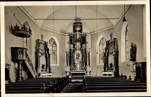 Ak Hirschhorn am Neckar Hessen, Inneres der kath. Pfarrkirche