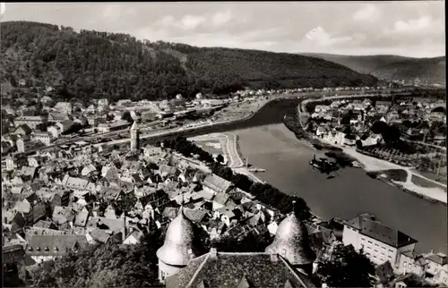 Ak Wertheim am Main, Gesamtansicht, Blick von der Burg