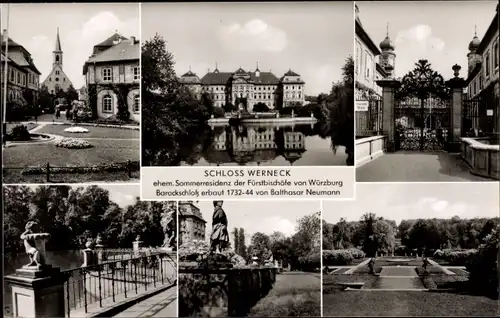 Ak Werneck in Unterfranken, Schloss, Park, Teilansichten