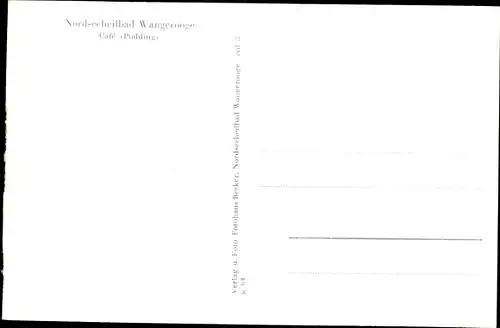 Ak Nordseebad Wangerooge in Ostfriesland, Café Pudding am Strand