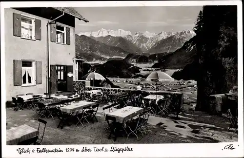 Ak Pfronten im Allgäu Bayern, Burg Falkenstein, Tirol, Zugspitze