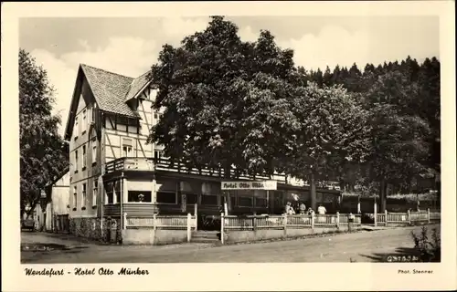 Ak Wendefurth Thale im Harz, Hotel Otto Münker