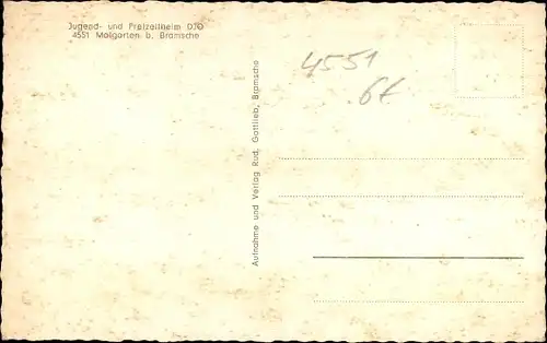 Ak Malgarten Bramsche in Niedersachsen, Jugend- und Freizeitheim DJO