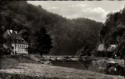 Ak Stempfermühle Gößweinstein in Oberfranken, Gasthof und Pension Stempfermühle
