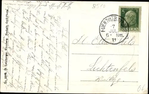 Passepartout Ak Fürth in Mittelfranken Bayern, Stadtpark