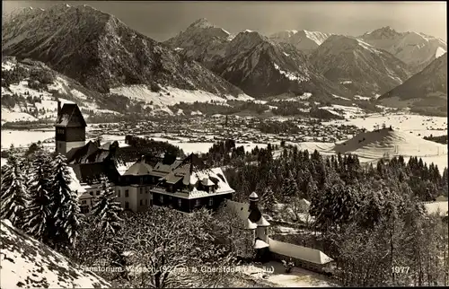 Ak Wasach Oberstdorf im Oberallgäu, Sanatorium Wasach, Winter