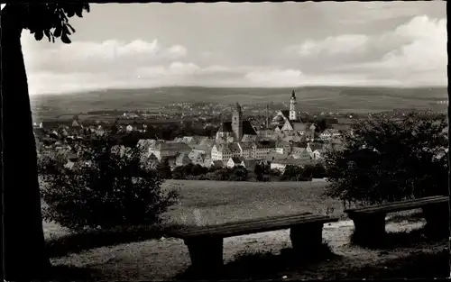 Ak Donauwörth in Schwaben Bayern, Blick auf den Ort