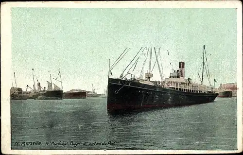 Ak Marseille Bouches du Rhône, Dampfer Maréchal Bugeaud, CGT