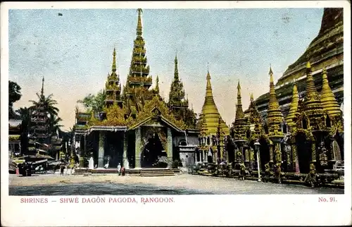 Ak Rangun Rangoon Myanmar, Shrines, Shwe Dagon Pagoda